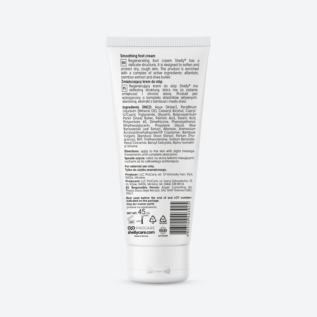 Regenerating foot cream with allantoin, bamboo extract and shea butter - 45 ml