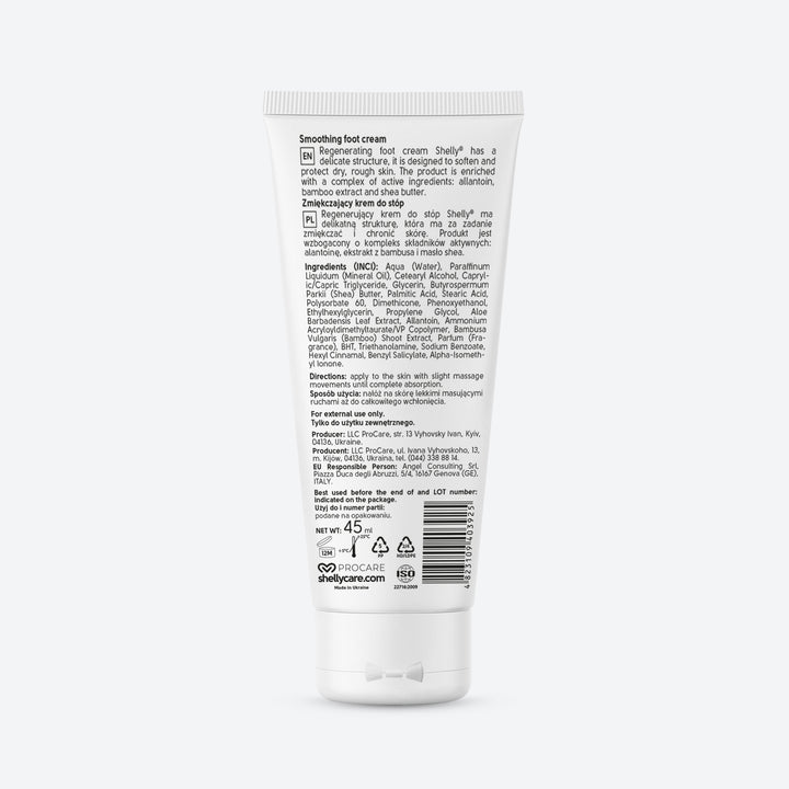 Regenerating foot cream with allantoin, bamboo extract and shea butter - 45 ml