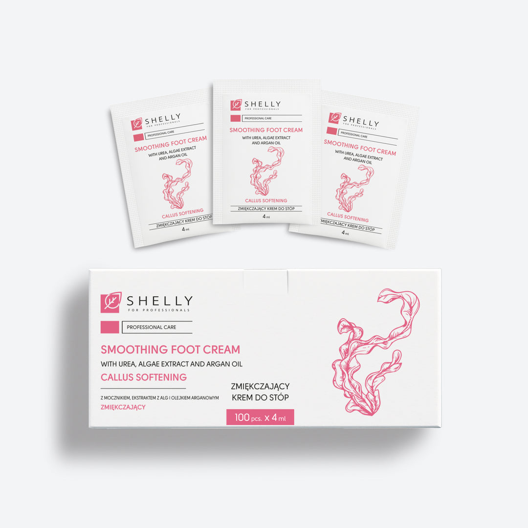 Softening foot cream with urea, algae extract and argan oil Shelly 4 ml x 100 pcs.