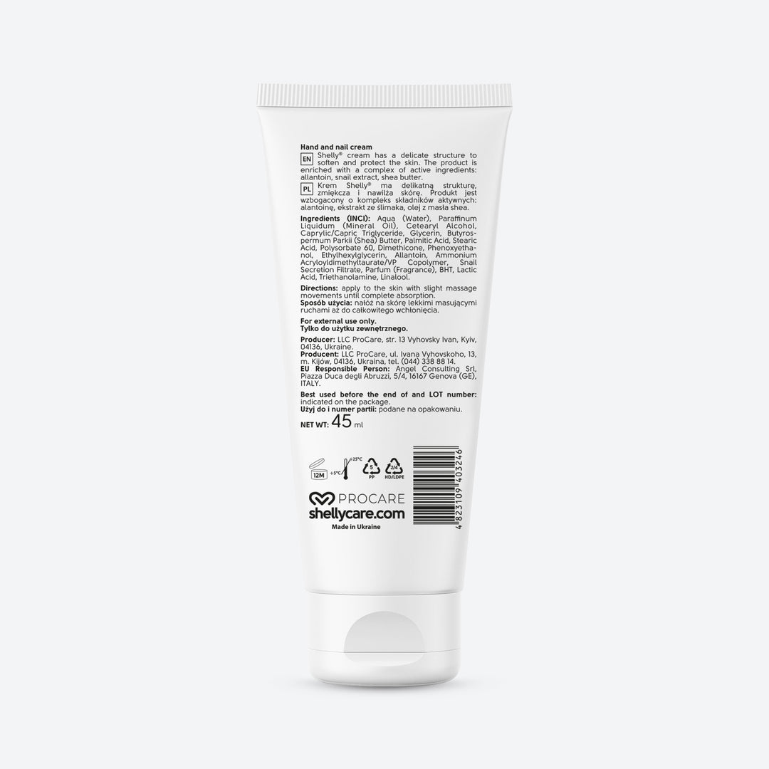 Hand and nail cream with allantoin, snail extract and shea oil - 45 ml