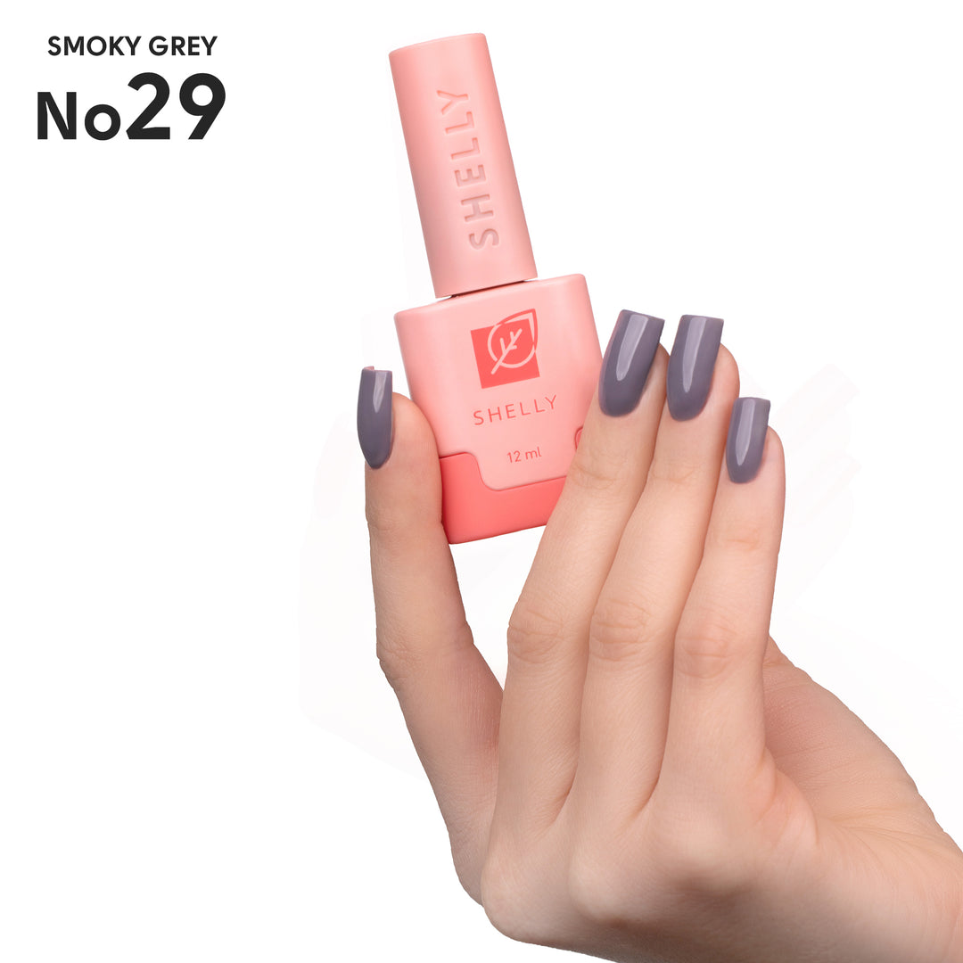 Lakier hybrydowy do paznokci 29 Smoky Grey Shelly 12 ml