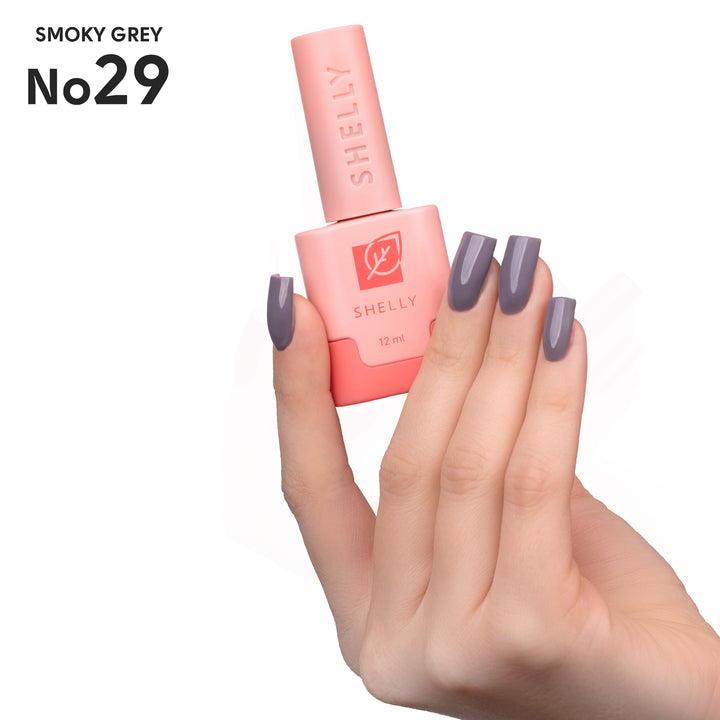 Lakier hybrydowy do paznokci 29 Smoky Grey Shelly 12 ml