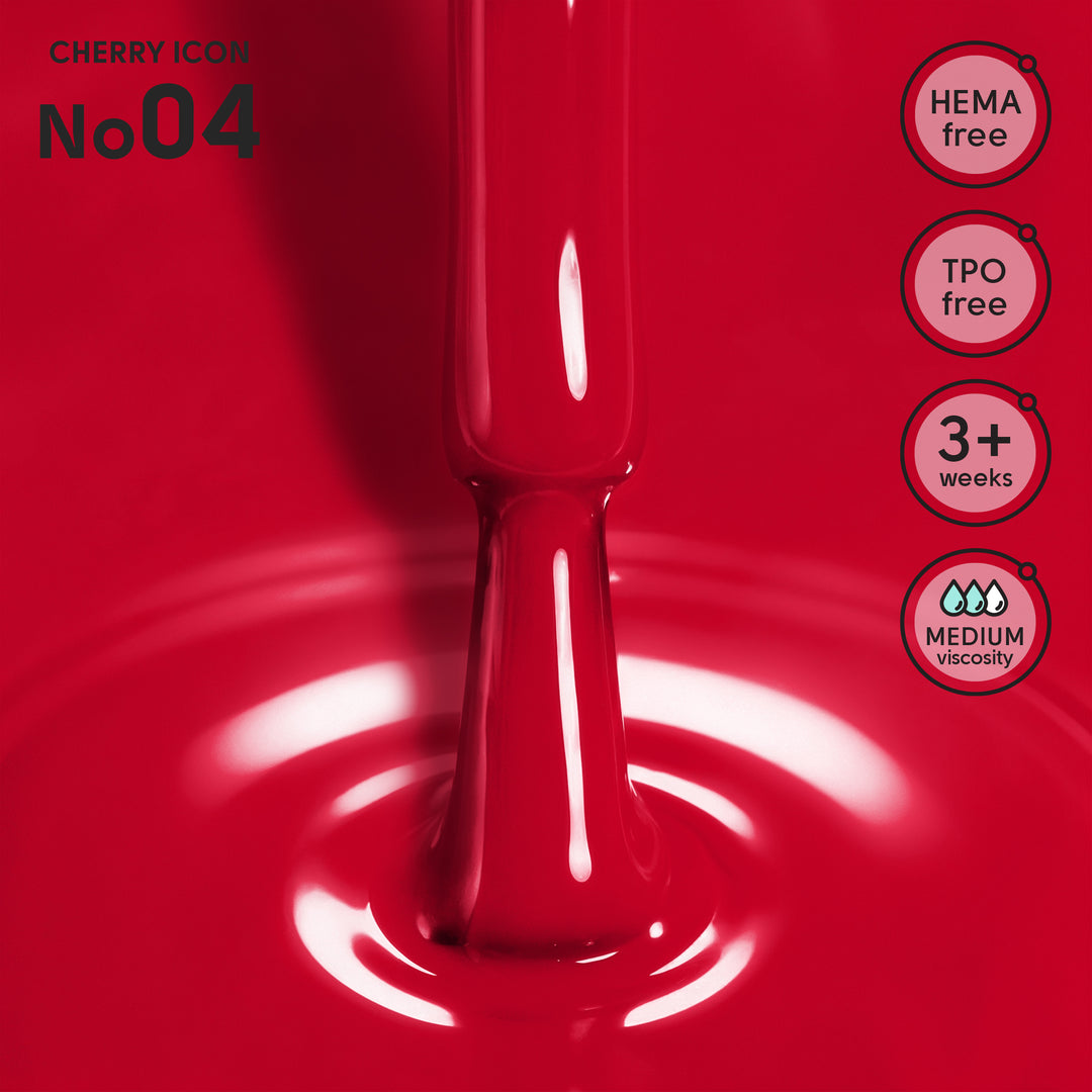 Lakier hybrydowy do paznokci 04 Cherry Icon Shelly 12 ml