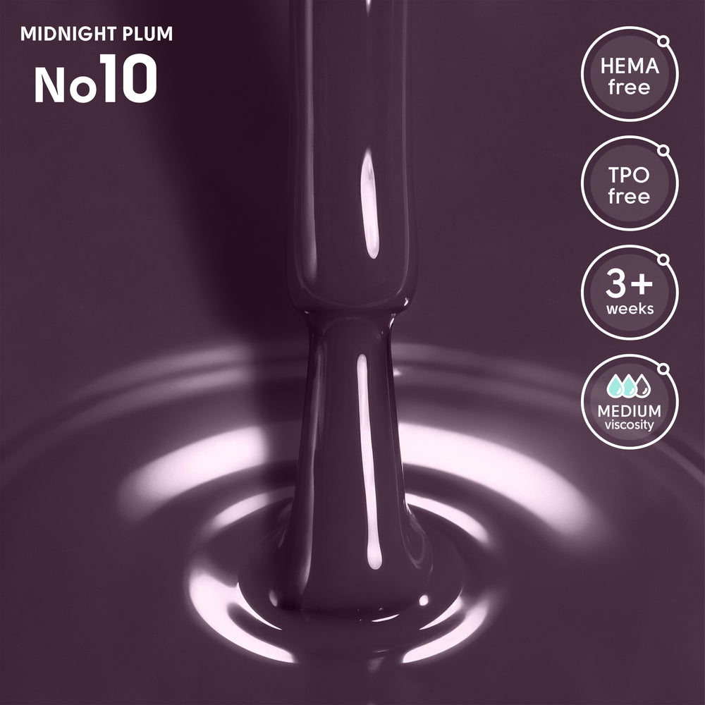 Lakier hybrydowy do paznokci 10 Midnight Plum Shelly 12 ml
