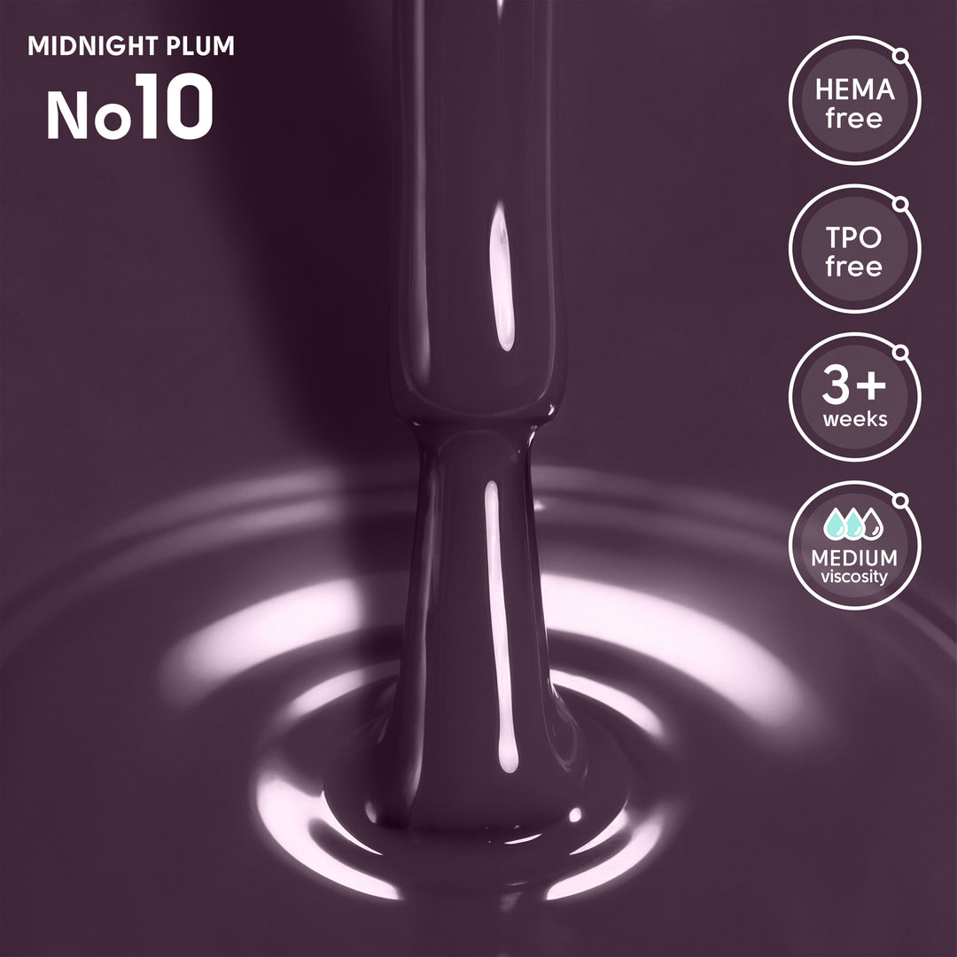 Lakier hybrydowy do paznokci 10 Midnight Plum Shelly 12 ml
