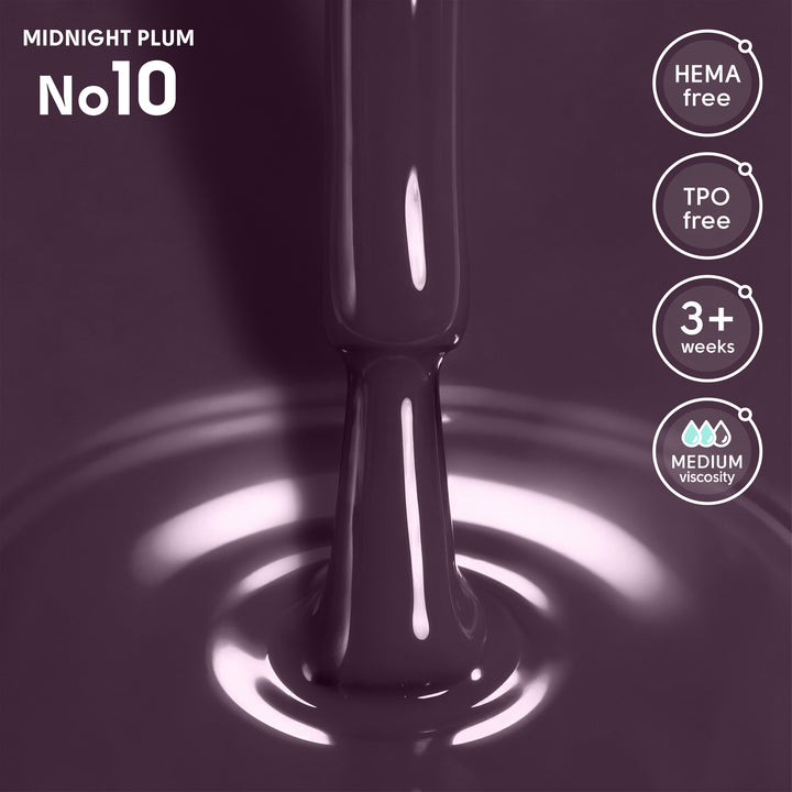Lakier hybrydowy do paznokci 10 Midnight Plum Shelly 12 ml