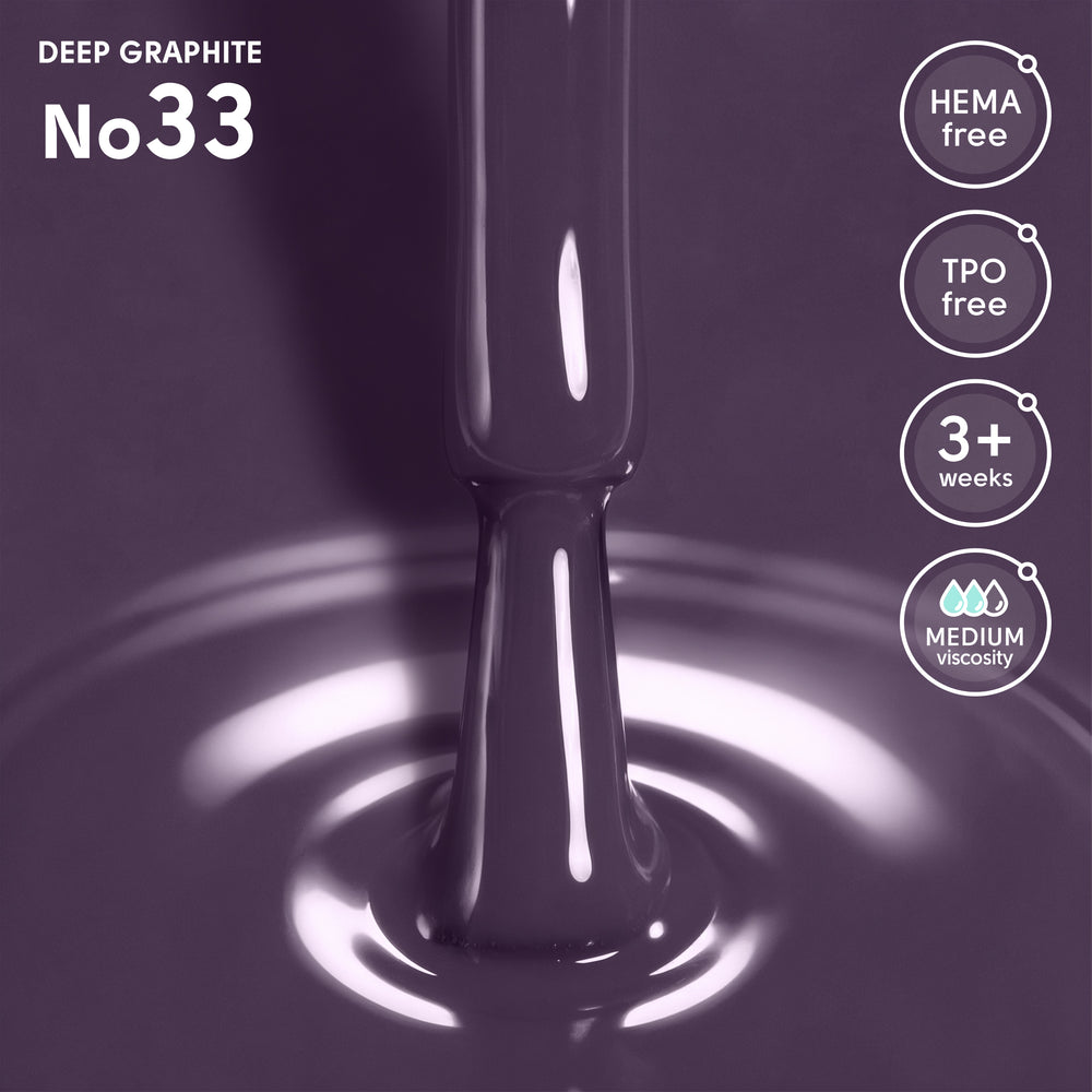 Lakier hybrydowy do paznokci 33 Deep Graphite Shelly 12 ml