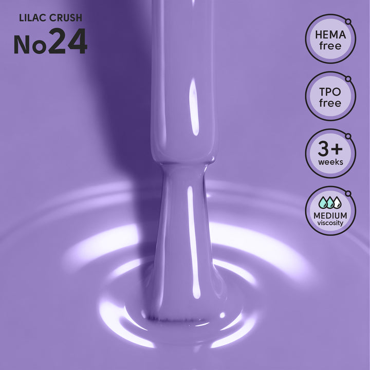 Lakier hybrydowy do paznokci 24 Lilac Crush Shelly 12 ml