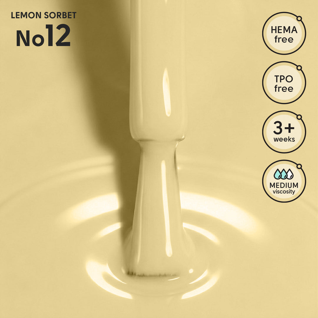 Lakier hybrydowy do paznokci 12 Lemon Sorbet Shelly 12 ml