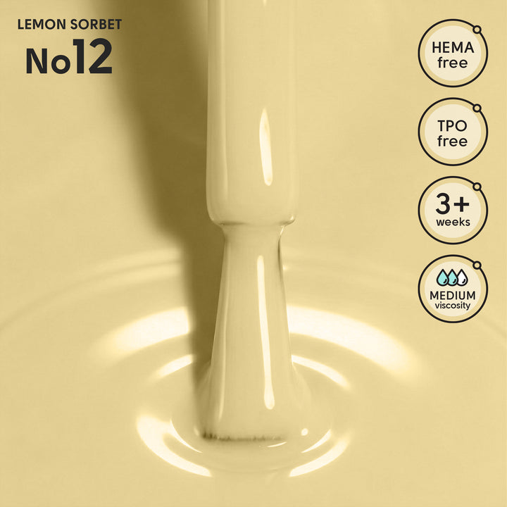 Lakier hybrydowy do paznokci 12 Lemon Sorbet Shelly 12 ml