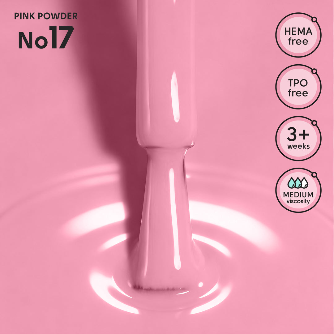 Lakier hybrydowy do paznokci 17 Pink Powder Shelly 12 ml