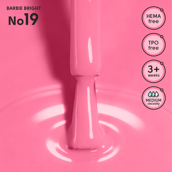Lakier hybrydowy do paznokci 19 Barbie Bright Shelly 12 ml