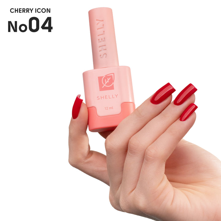Lakier hybrydowy do paznokci 04 Cherry Icon Shelly 12 ml