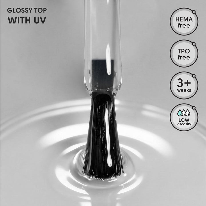 Top bez warstwy dyspersyjnej z filtrem UV Glossy Top With UV Shelly 12 ml