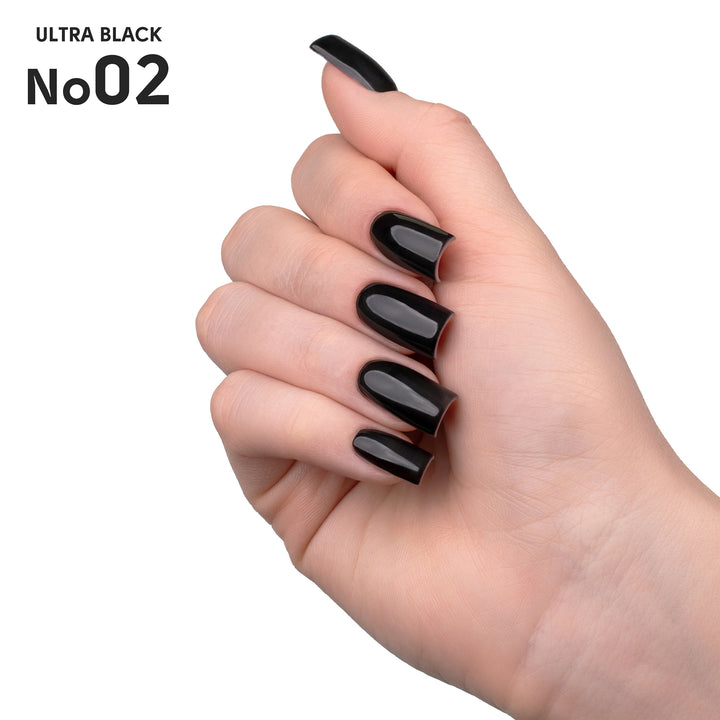 Lakier hybrydowy do paznokci 02 Ultra Black Shelly 12 ml