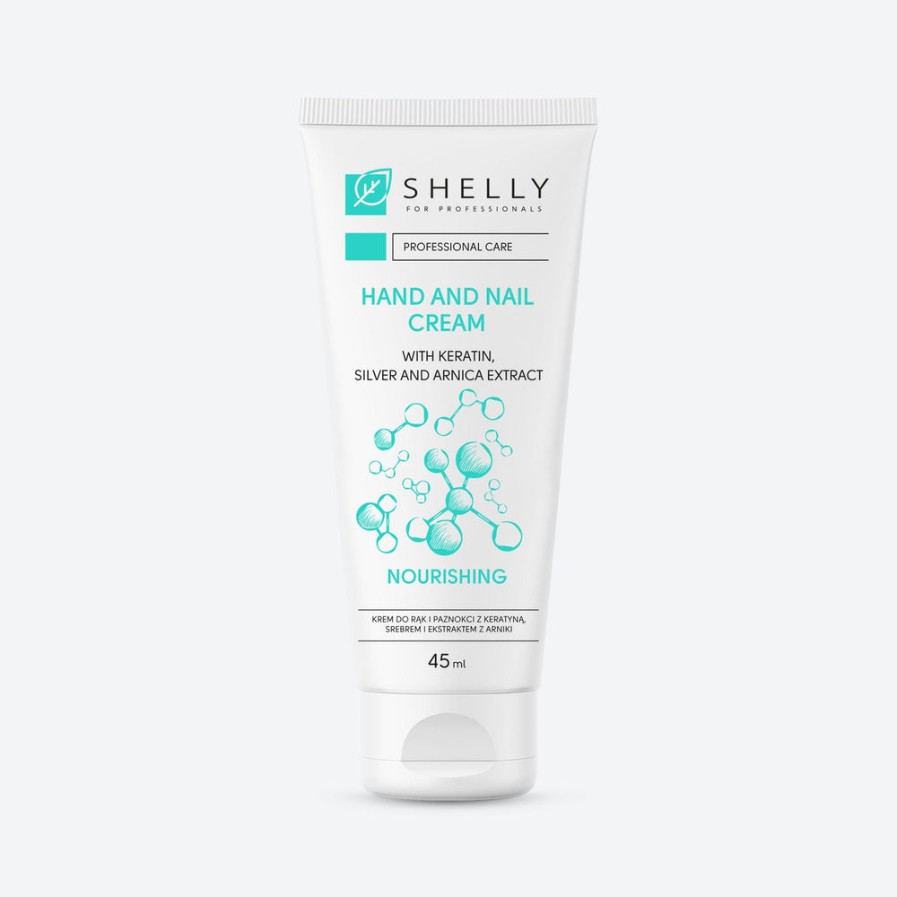 Cream for hands and nails with keratin, silver and arnica extract Shelly 45 ml