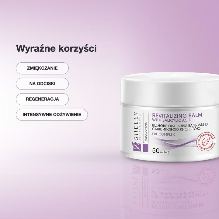 Restorative foot balm with salicylic acid Shelly 50 ml – korzyści