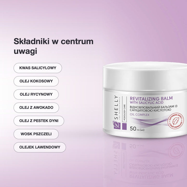 Restorative foot balm with salicylic acid Shelly 50 ml – składniki
