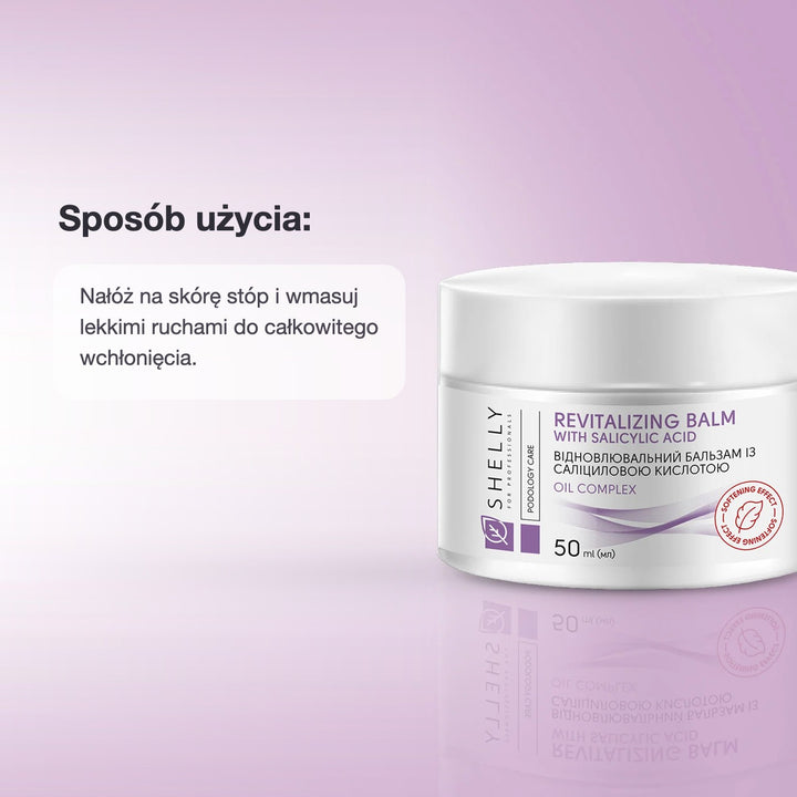 Restorative foot balm with salicylic acid Shelly 50 ml – sposób użycia