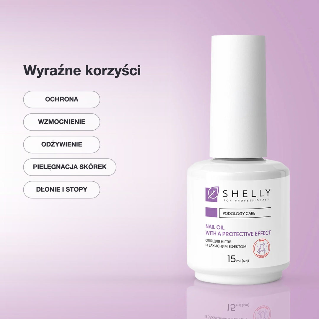 Nail oil with protective effect Shelly 15 ml – korzyści