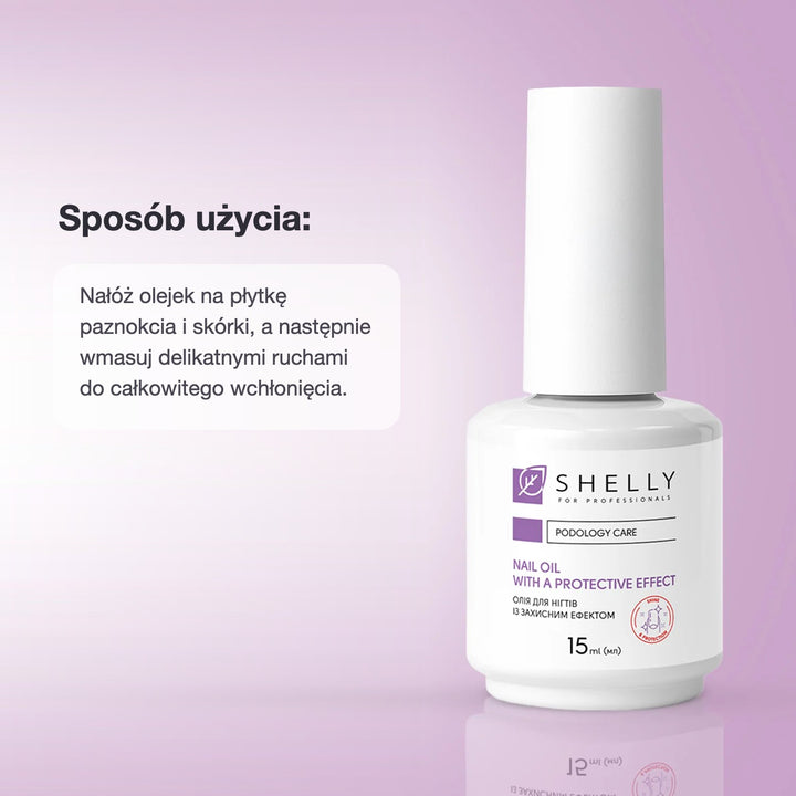 Nail oil with protective effect Shelly 15 ml – sposób użycia