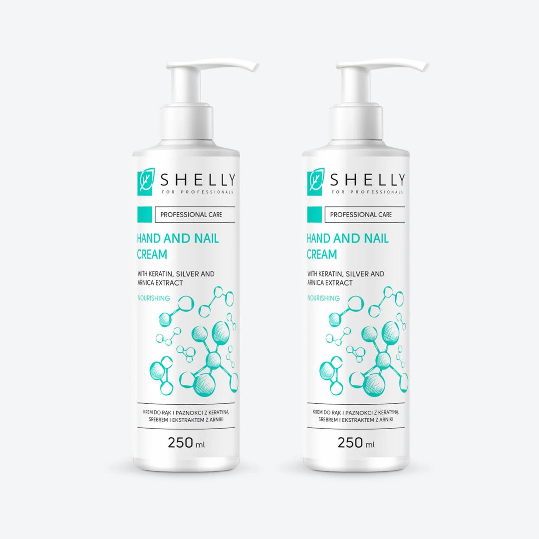 Cream for hands and nails with keratin, silver and arnica extract Shelly 250 ml – set of 2 pcs