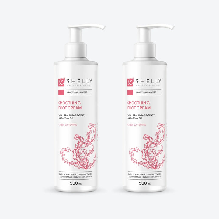 Softening foot cream with urea, algae extract and argan oil Shelly 500 ml – set of 2 pcs