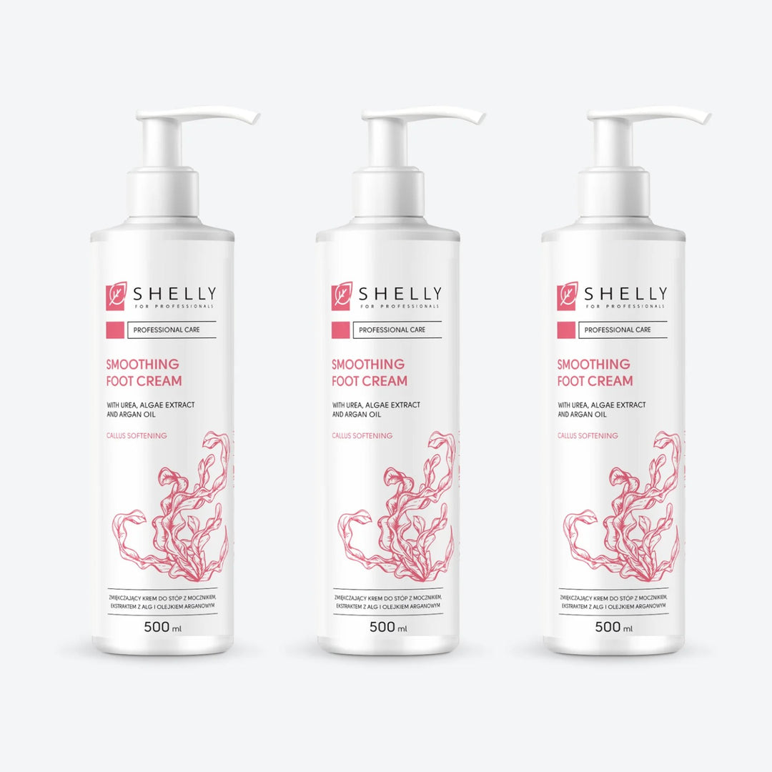 Softening foot cream with urea, algae extract and argan oil Shelly 500 ml – set of 3 pcs
