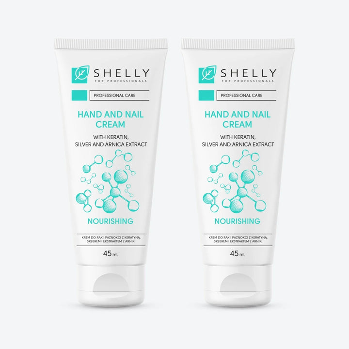Cream for hands and nails with keratin, silver and arnica extract Shelly 45 ml – set of 2 pcs