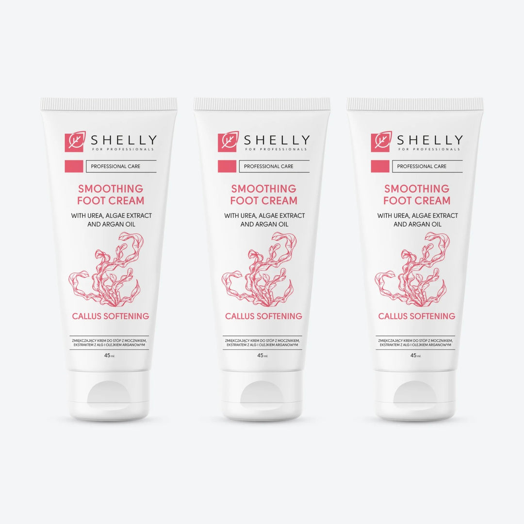 Softening foot cream with urea, algae extract and argan oil Shelly 45 ml – set of 3 pcs