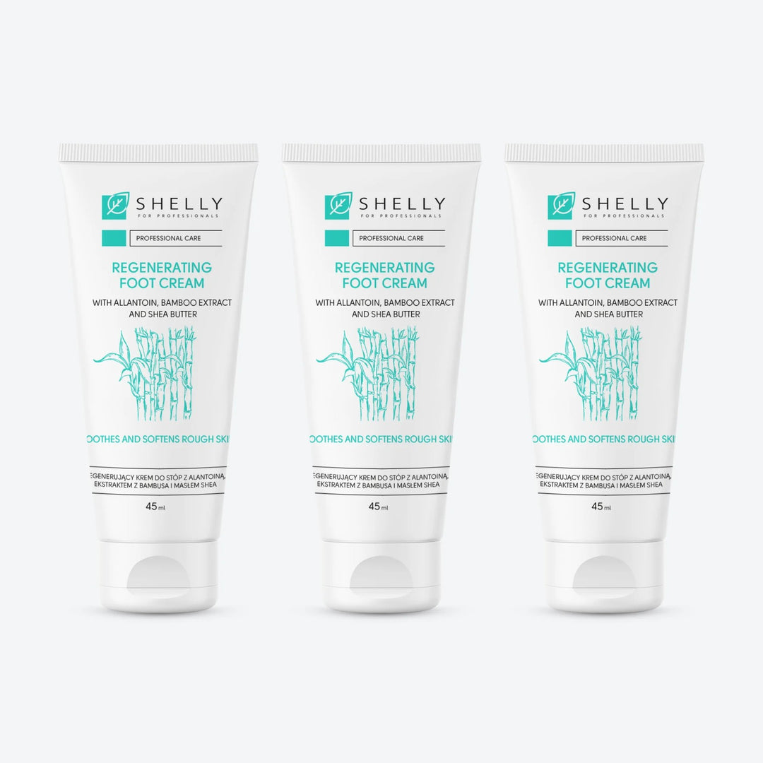 Regenerating foot cream with allantoin, bamboo extract and shea butter Shelly 45 ml – set of 3 pcs