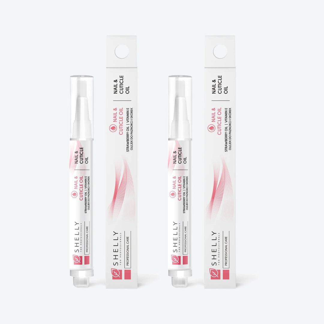 Nail and cuticle oil with strawberry extract and vitamin E Shelly 3 ml – set of 2 pcs