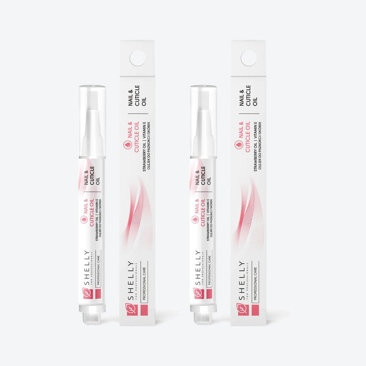 Nail and cuticle oil with strawberry extract and vitamin E Shelly 3 ml – set of 2 pcs